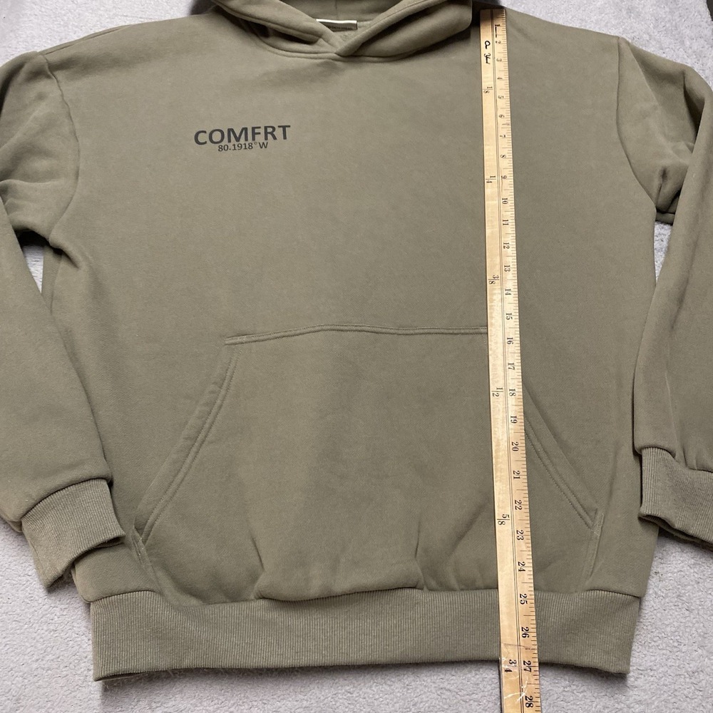Comfrt Hoodie Medium Green Pullover Pocket Unisex Lounge Soft - Picture 5 of 7